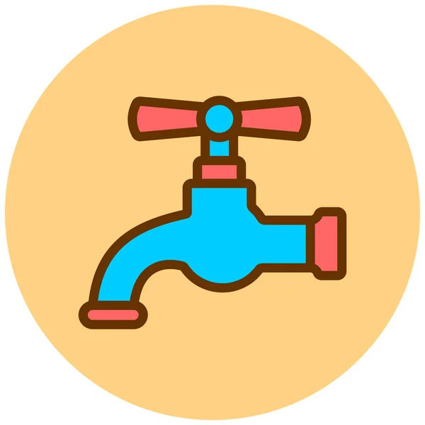 Wasserhahn Einfache Illustration — Stockvektor