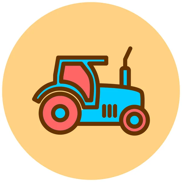 Tractor Icono Web Ilustración Simple — Archivo Imágenes Vectoriales