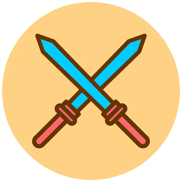 Μαχαίρι Web Εικονίδιο Απλή Απεικόνιση — Διανυσματικό Αρχείο