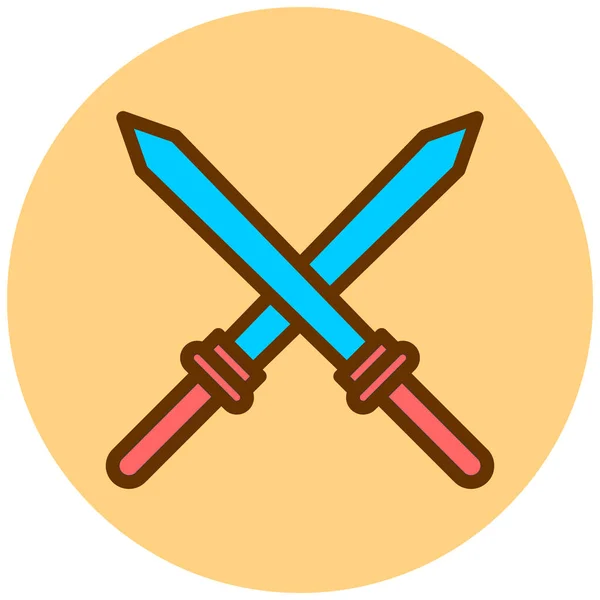 Cuchillo Icono Web Ilustración Simple — Vector de stock