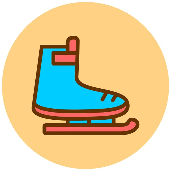 溜冰鞋Web图标简单说明 — 图库矢量图片