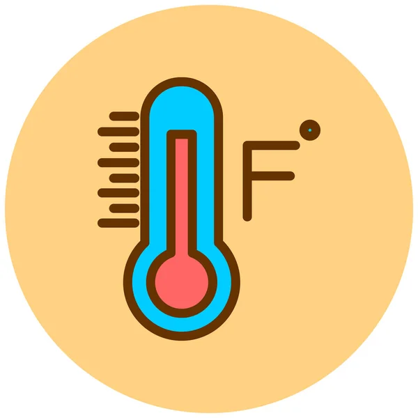 Thermometer Web Icoon Eenvoudige Illustratie — Stockvector