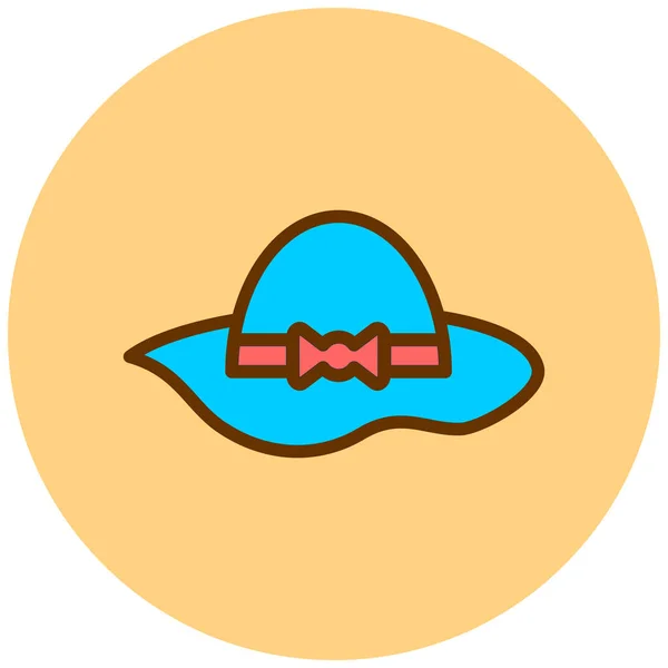 Sombrero Icono Web Ilustración Simple — Archivo Imágenes Vectoriales