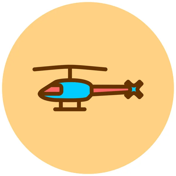 Helicóptero Icono Web Ilustración Simple — Vector de stock