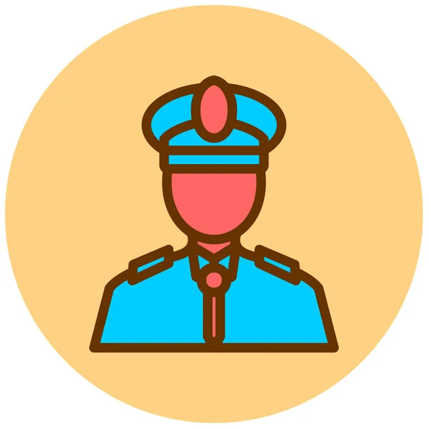 Politieagent Web Icoon — Stockvector