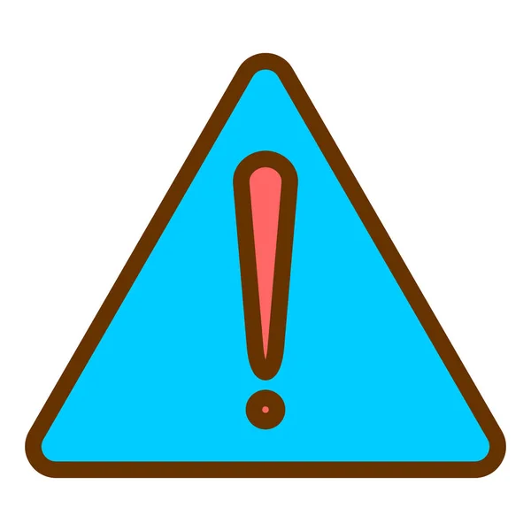 Exclamation Mark Icon Flat Illustration Warning Danger Symbol Vector Icons — Vetor de Stock