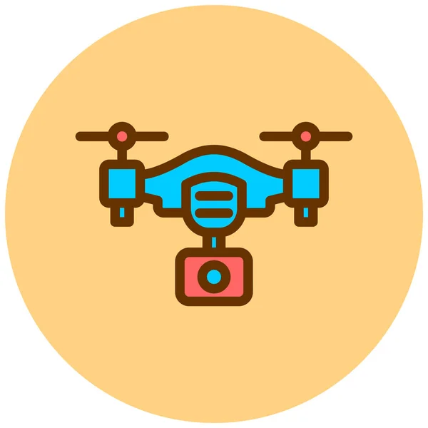 Drone Icône Web Illustration Simple — Image vectorielle
