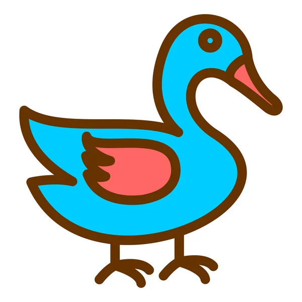 Pato Icono Vector Ilustración — Vector de stock