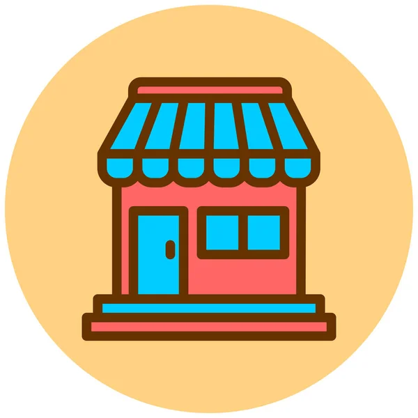 Tienda Icono Web Ilustración Simple — Archivo Imágenes Vectoriales