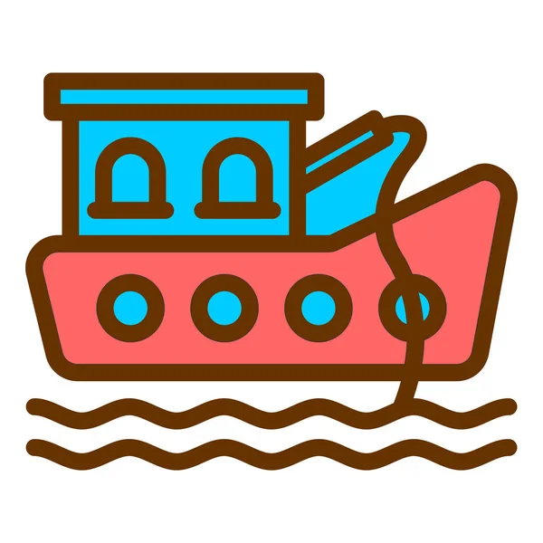 Корабль Иконка Сайта — стоковый вектор