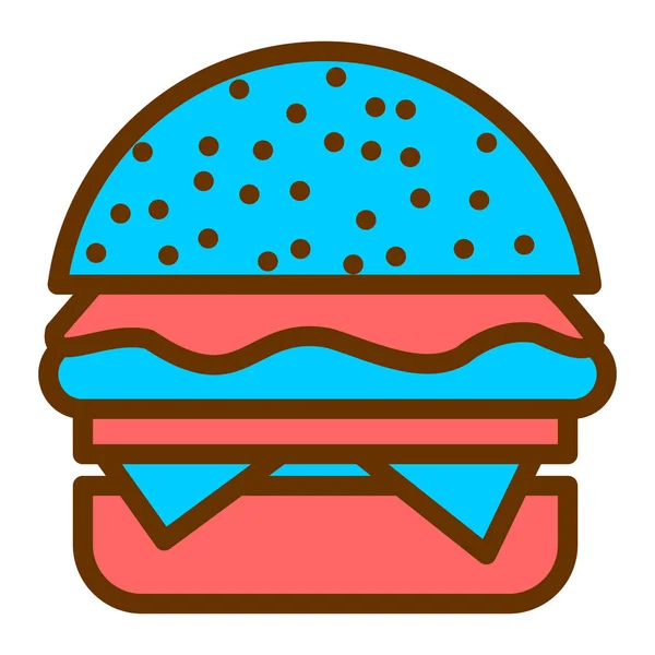 Hamburger Icona Web Semplice Illustrazione — Vettoriale Stock