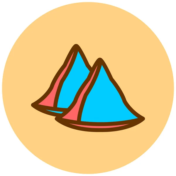 Montaña Icono Web Ilustración Simple — Archivo Imágenes Vectoriales