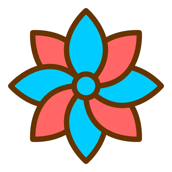 Fleur Icône Web Illustration Simple — Image vectorielle