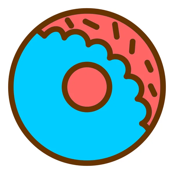 Donut Ícone Web Ilustração Simples —  Vetores de Stock