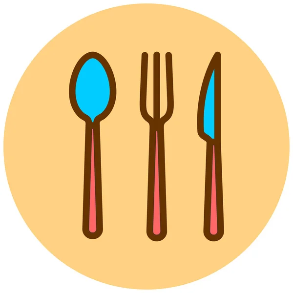 Fork Knife Icon Vector Illustration — Stock Vector