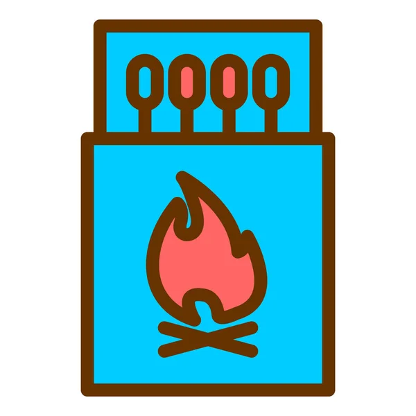 Feuer Flamme Symbol Vektor Gaskocher Vorhanden Isolierte Symbolillustration — Stockvektor