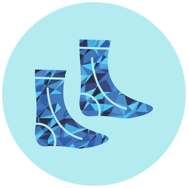 Vector Illustration Blue White Socks — Stock vektor