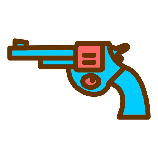 Pistola Icono Vector Ilustración — Vector de stock