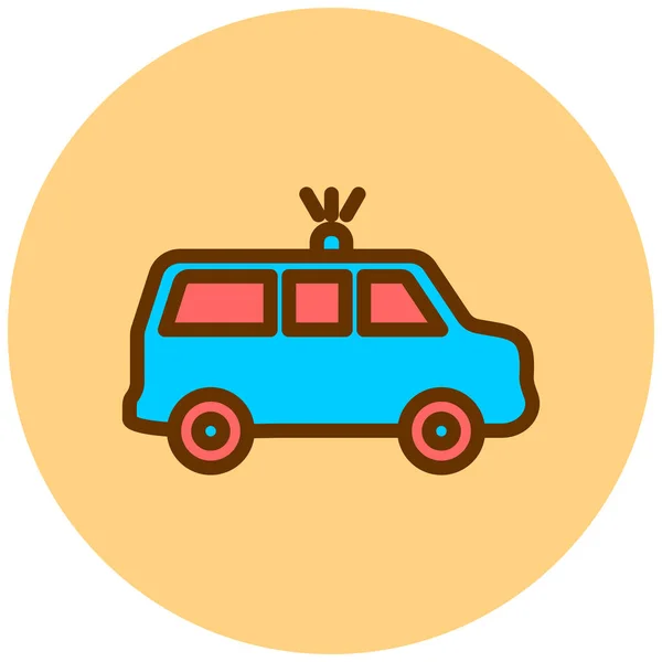 Ambulância Carro Ícone Vetor Ilustração —  Vetores de Stock