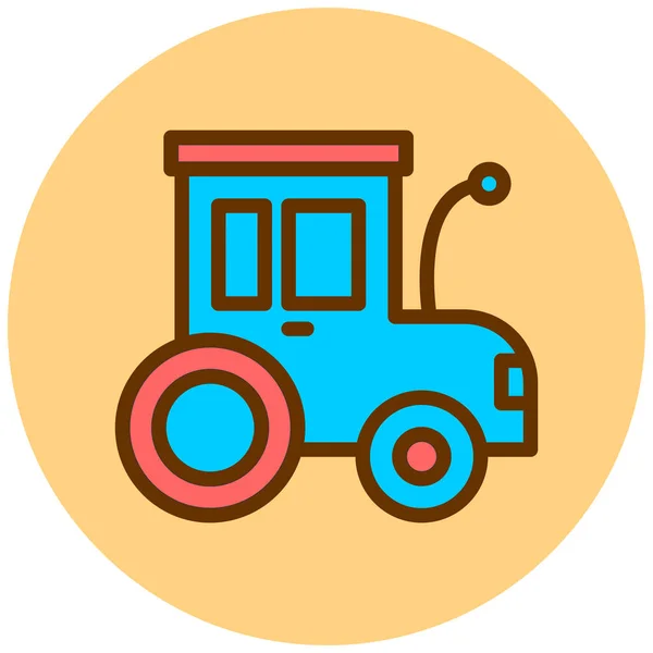 Tracteur Icône Web Illustration Vectorielle — Image vectorielle