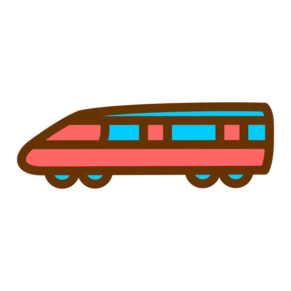 Tren Icono Web Ilustración Simple — Vector de stock