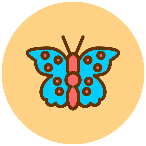 Farfalla Icona Web Semplice Illustrazione — Vettoriale Stock