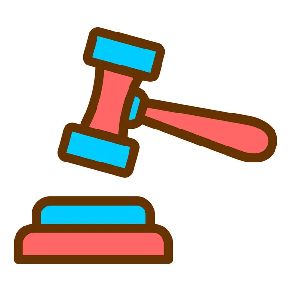 Ley Justicia Tema Vector Ilustración — Vector de stock