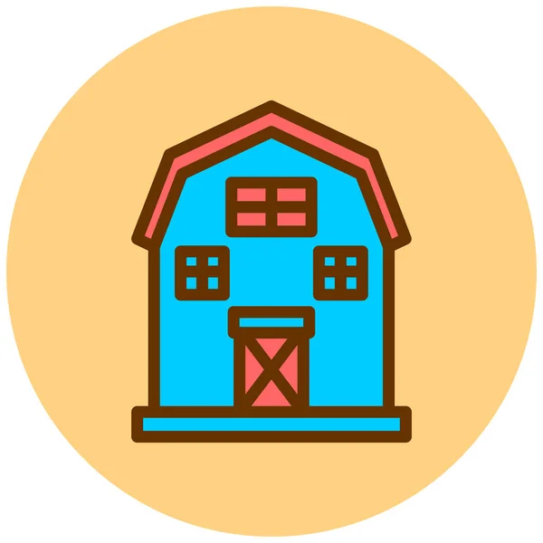 Barn Web Icon Simple Illustration — Stock Vector