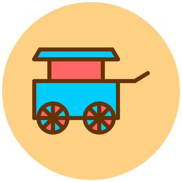 Cart Web Icon Simple Illustration — Stock Vector
