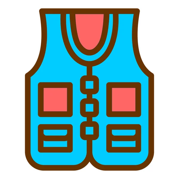 Een Vest Web Icoon Eenvoudige Illustratie — Stockvector