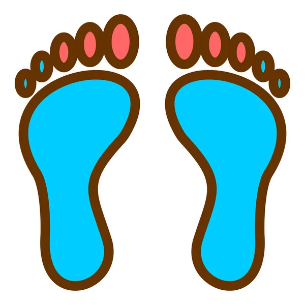 Foot Prints Icon Vector Illustration Design — Stock Vector