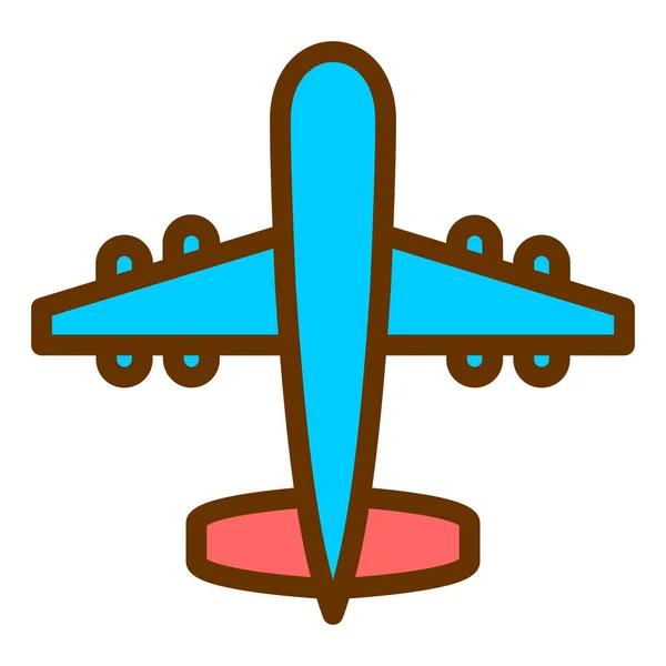 Icono Avión Vector Ilustración — Vector de stock