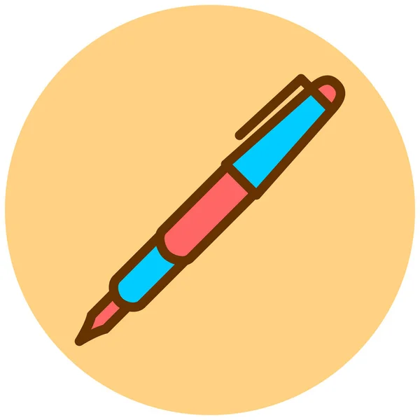 Pen Web Icoon Eenvoudige Illustratie — Stockvector