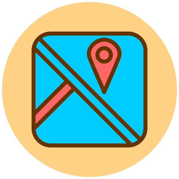 Map Pin Web Icon — Stock Vector