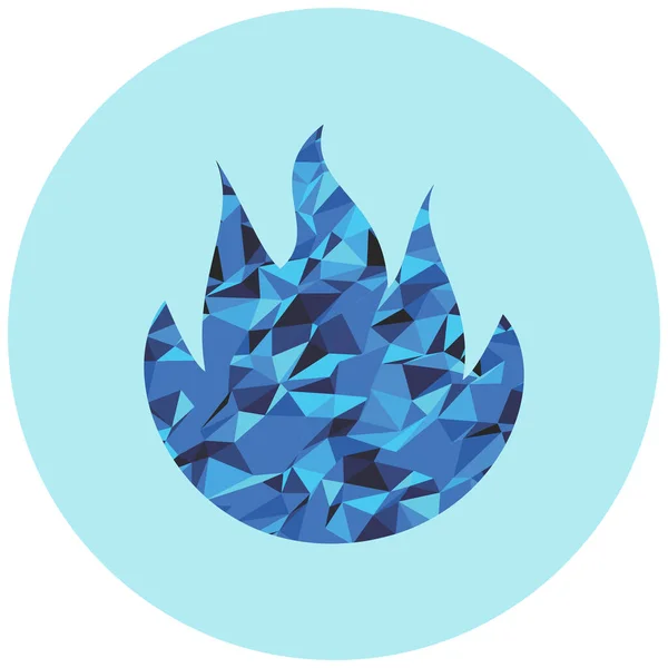 Flame Icon Vector Illustration Simple Design — 스톡 벡터