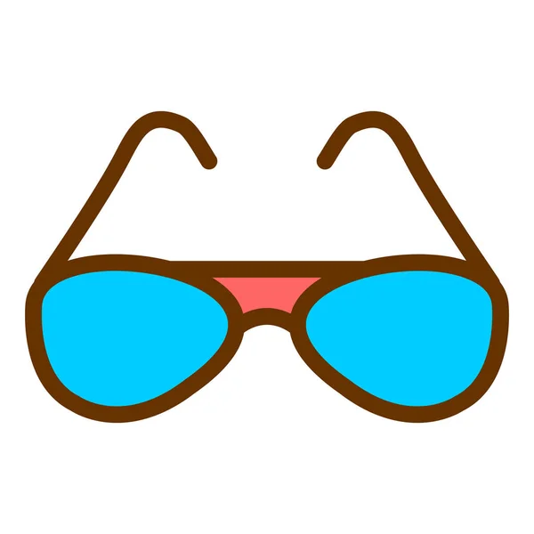 Icono Gafas Sol Ilustración Simple Gafas Vector Iconos Para Web — Vector de stock