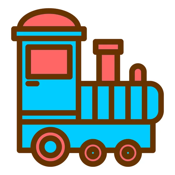 Train Icon Vector Outline Illustration Isolated Graphic Web Design — Stockvektor