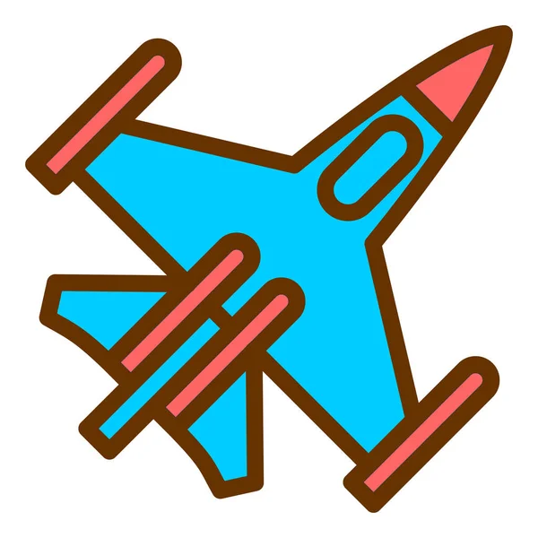 Avión Icono Web Ilustración Simple — Archivo Imágenes Vectoriales