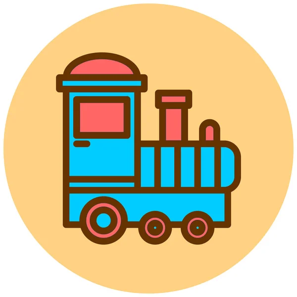 Векторная Иллюстрация Иконок Поезда — стоковый вектор