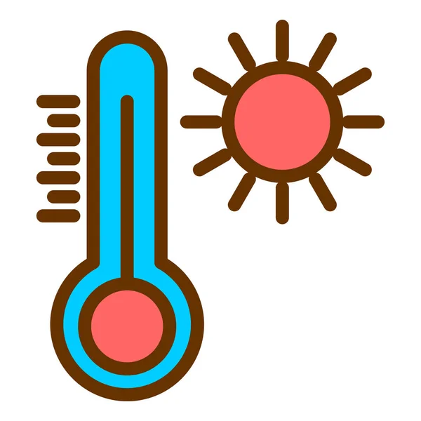 Thermometer Web Symbol Einfache Illustration — Stockvektor