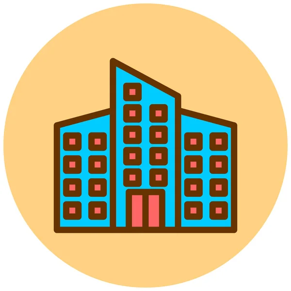 Gebäude Web Symbol Einfache Illustration — Stockvektor