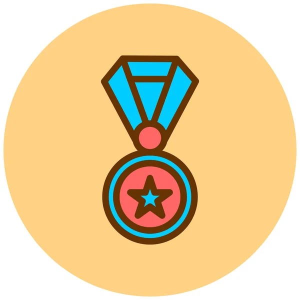 Medalha Ícone Web Ilustração Simples — Vetor de Stock