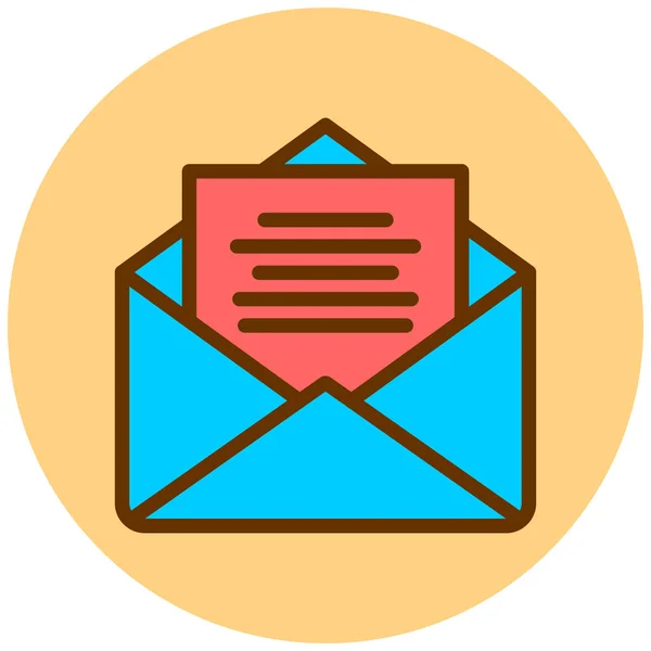 Correo Icono Web Ilustración Simple — Vector de stock