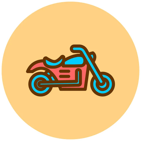 Motocicleta Icono Web Ilustración Simple — Archivo Imágenes Vectoriales