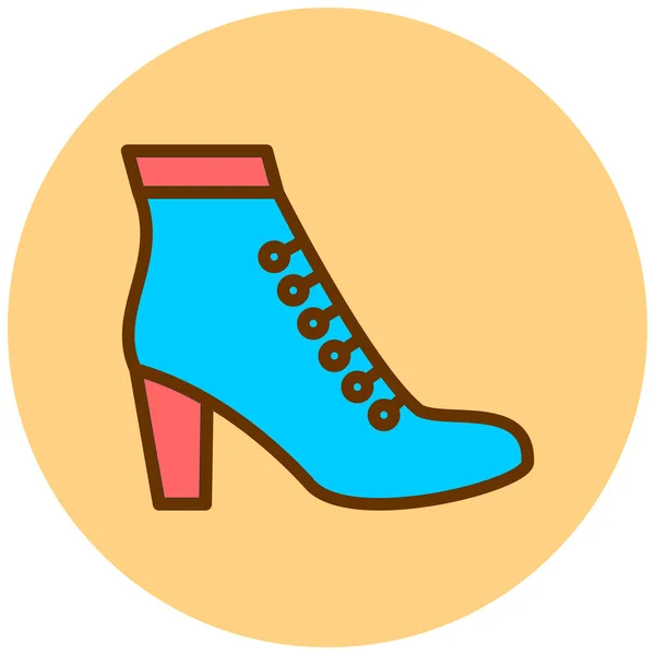 Sapatos Ícone Web Ilustração Simples —  Vetores de Stock