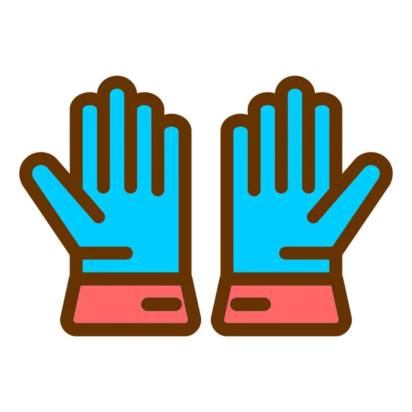 Handschuhe Symbolvektor Isolierte Kontursymboldarstellung — Stockvektor