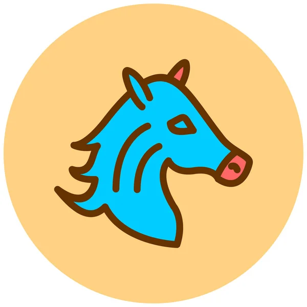 Vector Illustration Horse Head Icon — Stock Vector