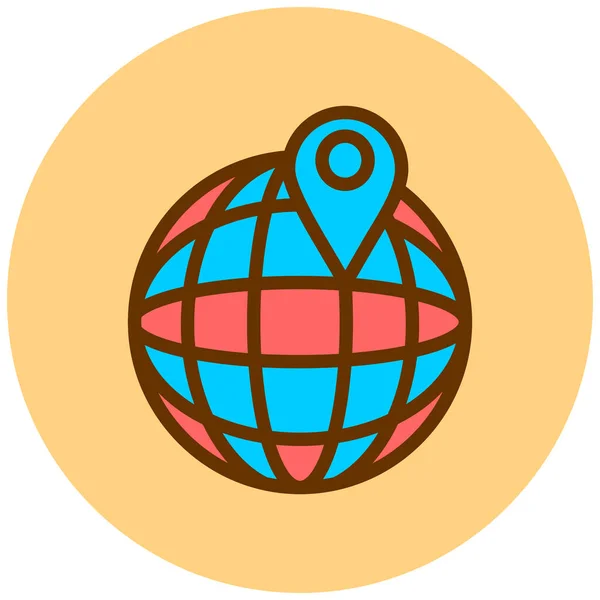 Globe Terrestre Illustration Simple — Image vectorielle