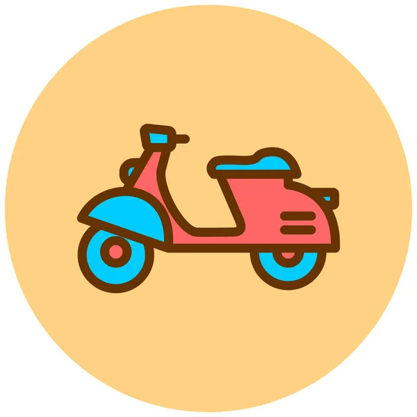 Moto Icono Web Ilustración Simple — Vector de stock