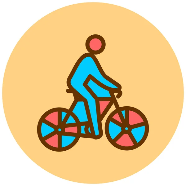 Bicicleta Icono Web Ilustración Simple — Archivo Imágenes Vectoriales